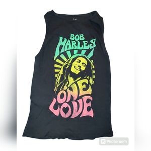 Bob Marley Black Ribbed Women's Tank Top Size XS